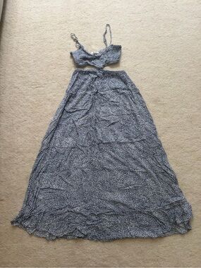 Women's Blue Floral Maxi Dress